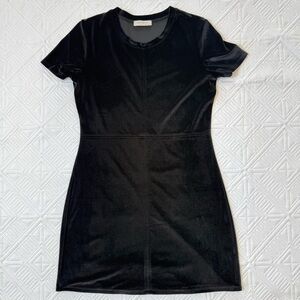 Bear Dance Black Velvet Dress Size L
